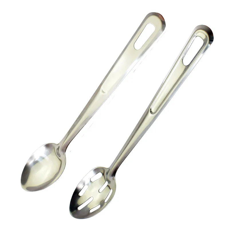 2pc Buffet serving fourchette Spaghetti spoon 15' long handle slotted