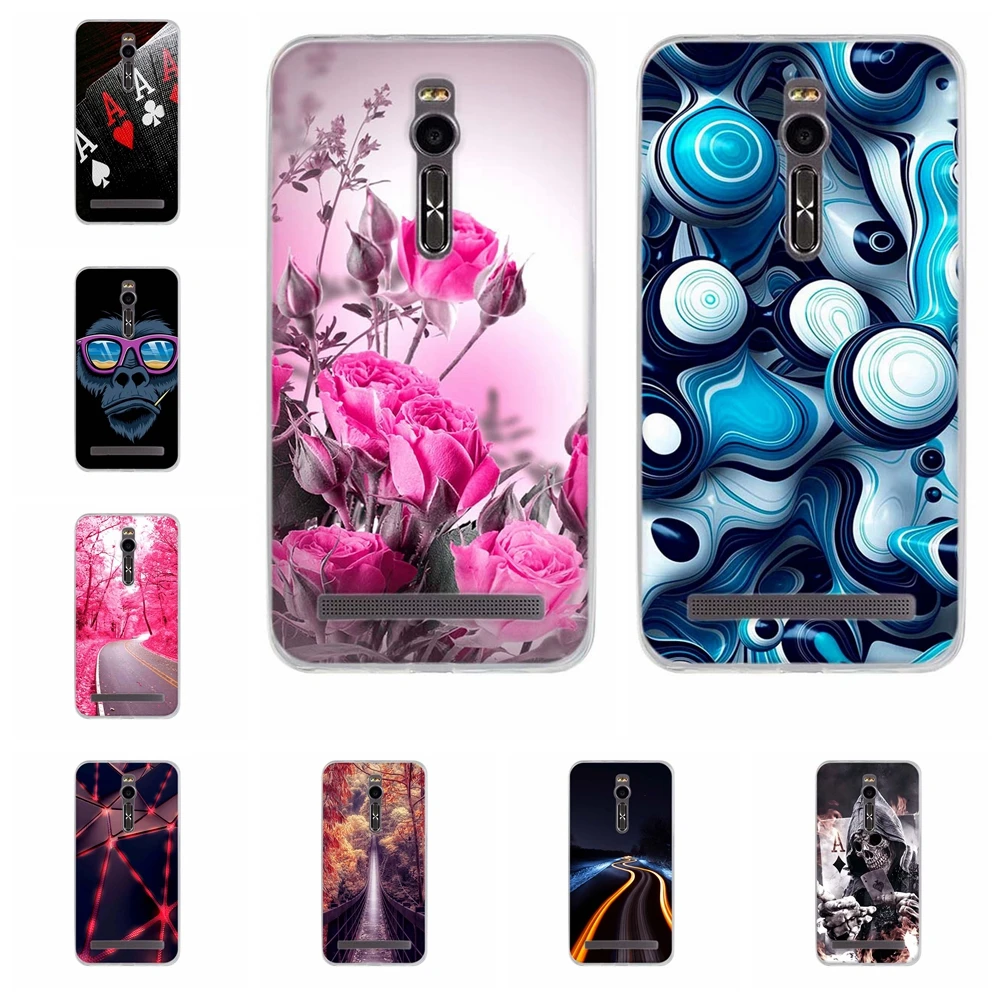 

For Asus Zenfone 2 ZE551ML Cover Soft TPU Silicone For Asus Zenfone 2 ZE551ML Case Roses Patterned For Asus 2 ZE551ML Shell Capa