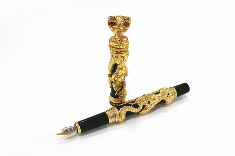 Роскошные подарочные ручки Jinhao 3D змеиная авторучка 0,5 мм перо canetas конвертер металлические чернильные ручки офисные принадлежности