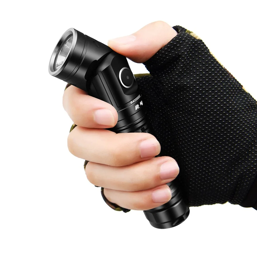 

2019 Rofis R4 Anglelight CREE XHP50.2 90 degrees LED Flashlight 2300 lumens with 21700 Battery and Magnetic USB charging