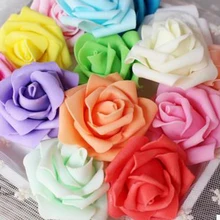 100 шт./лот 6 см поролоновые головки роз Искусственные головки цветов цветы Свадебные украшения