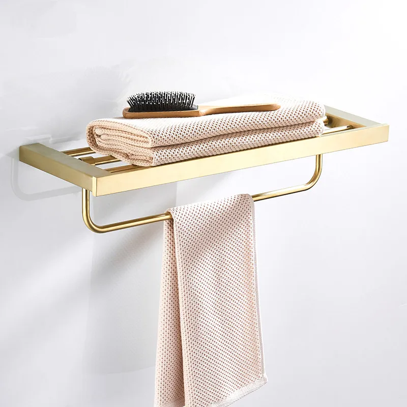 Preise Badezimmer Zubehör Set Handtuch Rack Ecke Regal Papier Halter küche mischer Becken Wasserhahn Gebürstet Matt Gold Bad Hardware set