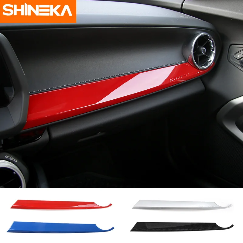SHINEKA ABS font b Interior b font Kits Copilot Passenger Side Panel Decoration Trim Carbon Fibre