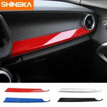 SHINEKA ABS Interior Kits Copilot Passenger Side Panel Decoration Trim Carbon Fibre Style for 6th Gen Chevrolet Camaro 2017+