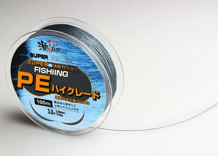 100m Grey 4 Strand Weaves Fishing Line PE Braided Super Strong Multifilament Line Japanese Fishing Line Strength Test 5.6KG-59KG  (6)