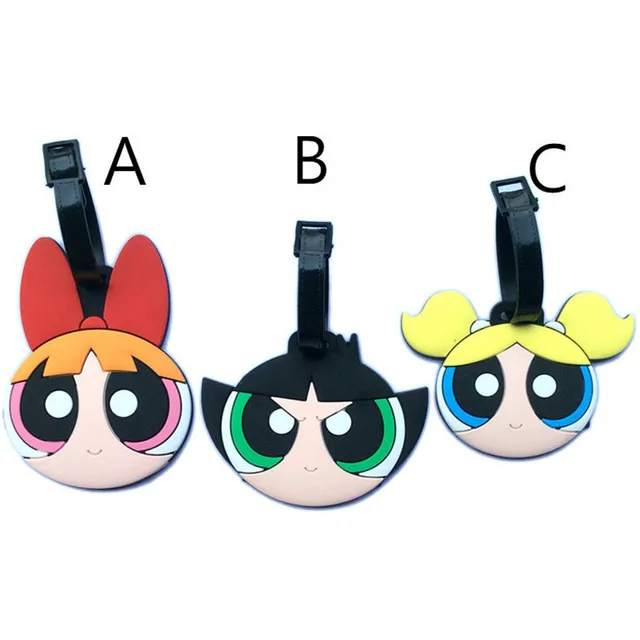 Fashion Cute The Powerpuff Girls Travel Accessories Luggage Tag New