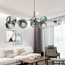 Nordic style magic beans chandelier creative personality postmodern simple living room lights restaurant lyingLED nordic chandeliers creative postmodern magic beans art restaurant simple glass ball branches tree twig molecules living room led