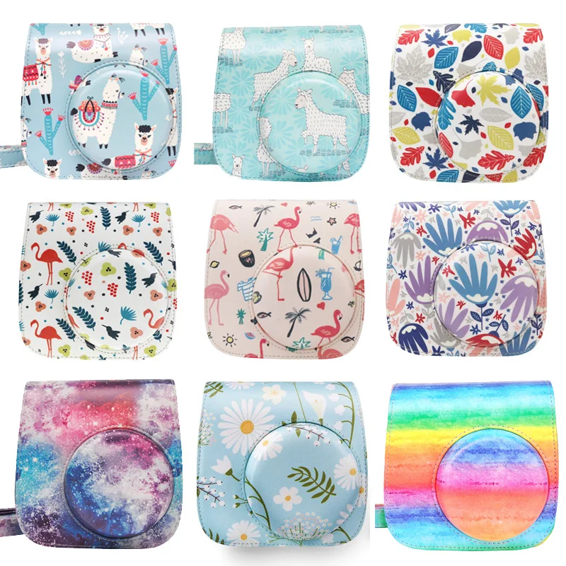 

Fujifilm Instax Mini 9 Mini 8 Camera Case Bag PU Leather Instant Camera Accessory Shoulder Strap Bag Protector Cover with Pocket