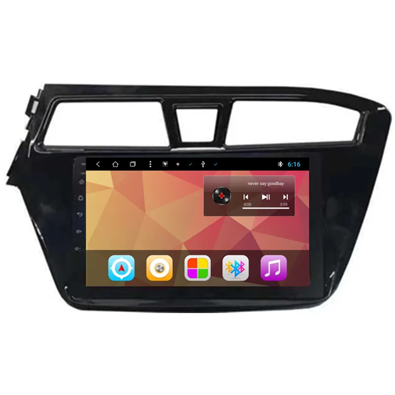 Best 9" Android Car Multimedia Stereo Radio Audio DVD GPS Navigation Sat Nav Head Unit for Hyundai I20 2014 2015 2016 2017 1