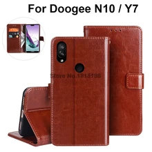 Чехол-бумажник из искусственной кожи для Doogee Y7, силиконовый чехол, флип-чехол для телефона Doogee N10 5,8", чехол-книжка с подставкой, задняя крышка