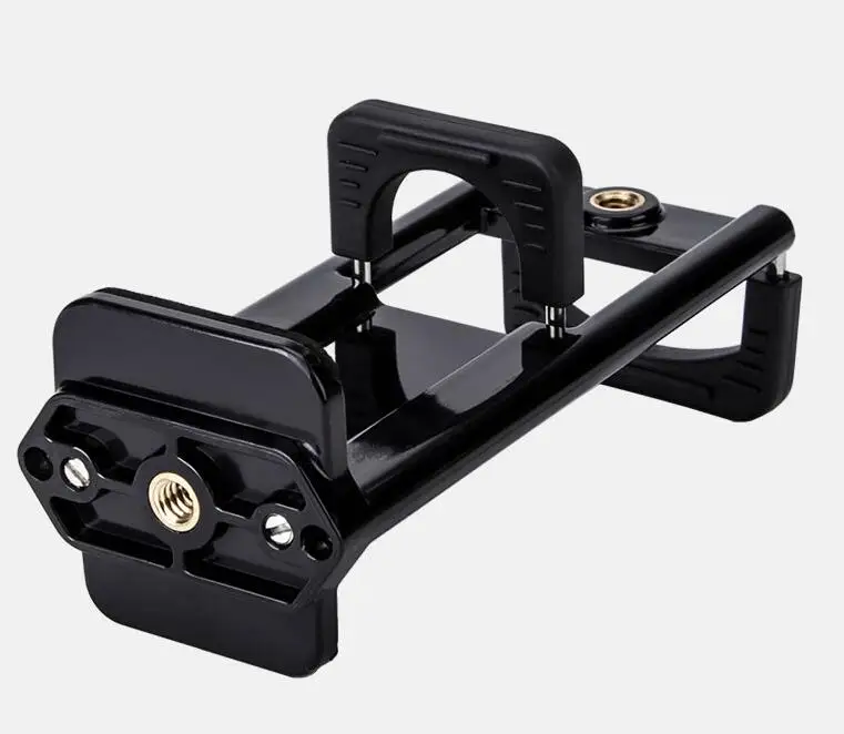  Mobile phone Selfie double Clip Bracket Holder Tripod Monopod Stand Mount Adapter for Ipad Pad phon