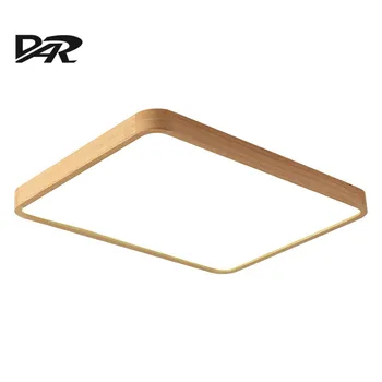 

DAR Wooden Ceiling Light Square Rectangle Chandelier Ceiling Lamp Surface Mounted Modern Led Ceiling Lights For Living Room