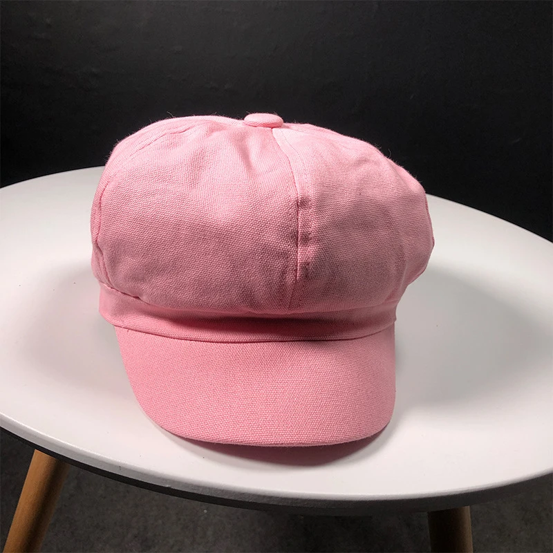 HT1759 новые модные женские шапки, однотонные простые береты, женские весенне-летние береты, женская кепка в Корейском стиле, восьмиугольная кепка Newsboy s