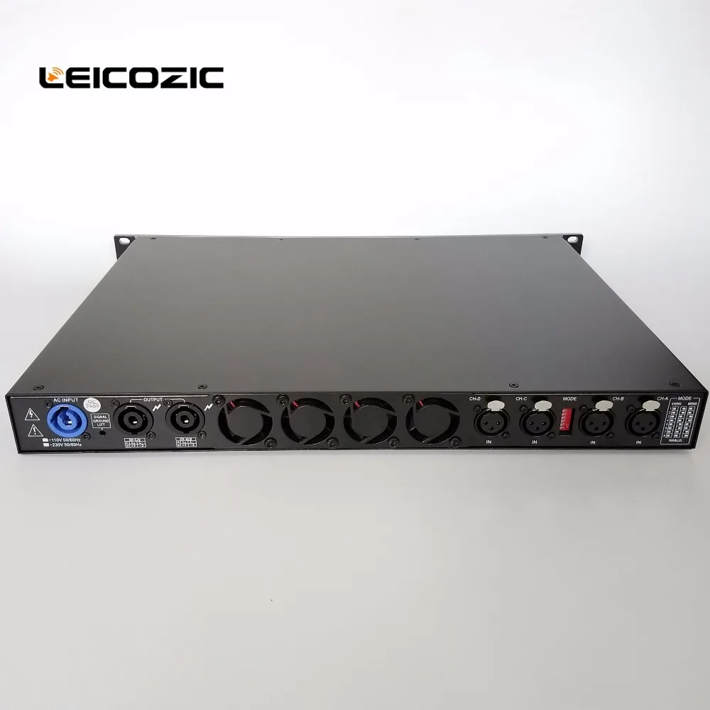Профессиональные усилители leicosic DX4350 1u Усилитель 1100 Вт 4 канальный усилитель