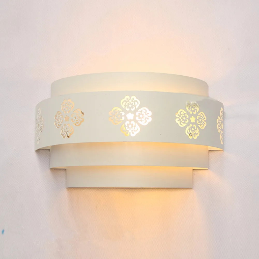 Ganeed One Light Wall Sconces Light Led Lamp with Cloth Lampshade for