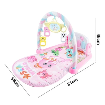 

Baby Activity Gym Children'S Play Mat 0-12 Months Developing Carpet Soft Rattles Musical Toys Activity Rug For Babies Gam