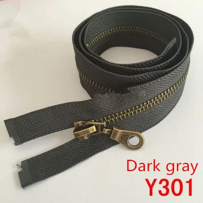 Dark gray Meetee 1 шт. 70 см 5# бронзовый открытый конец металлическая молния DIY швейная кожаная куртка пальто швейная сумка на молнии Одежда Ремесло АКСЕССУАРЫ BD251 - Цвет: Dark gray