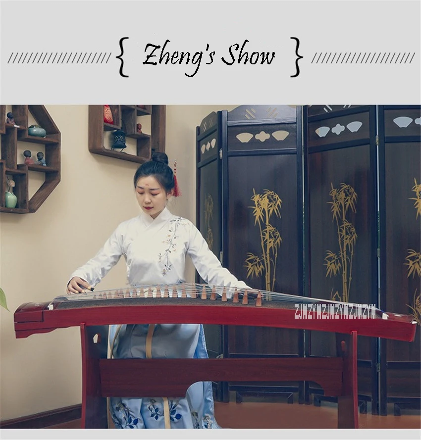 Guzheng портативная Фортуна Paulownia деревянная качественная панель для выполнения специального инструмента guzheng с роскошными аксессуарами ZYG-116