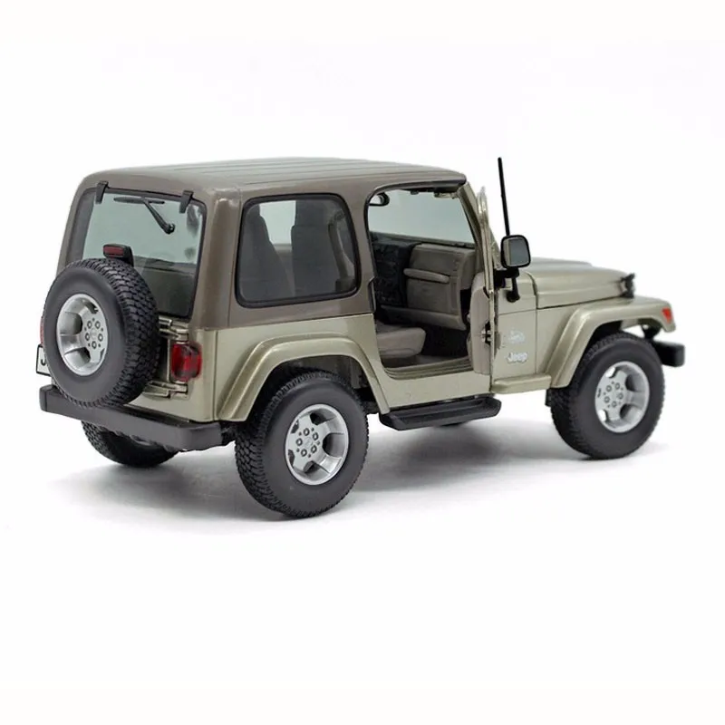 1/18 масштабная модель автомобиля игрушки Jeep Wrangler хаки литая под давлением родстер автомобиль стиль лучшие рождественские подарки Coll