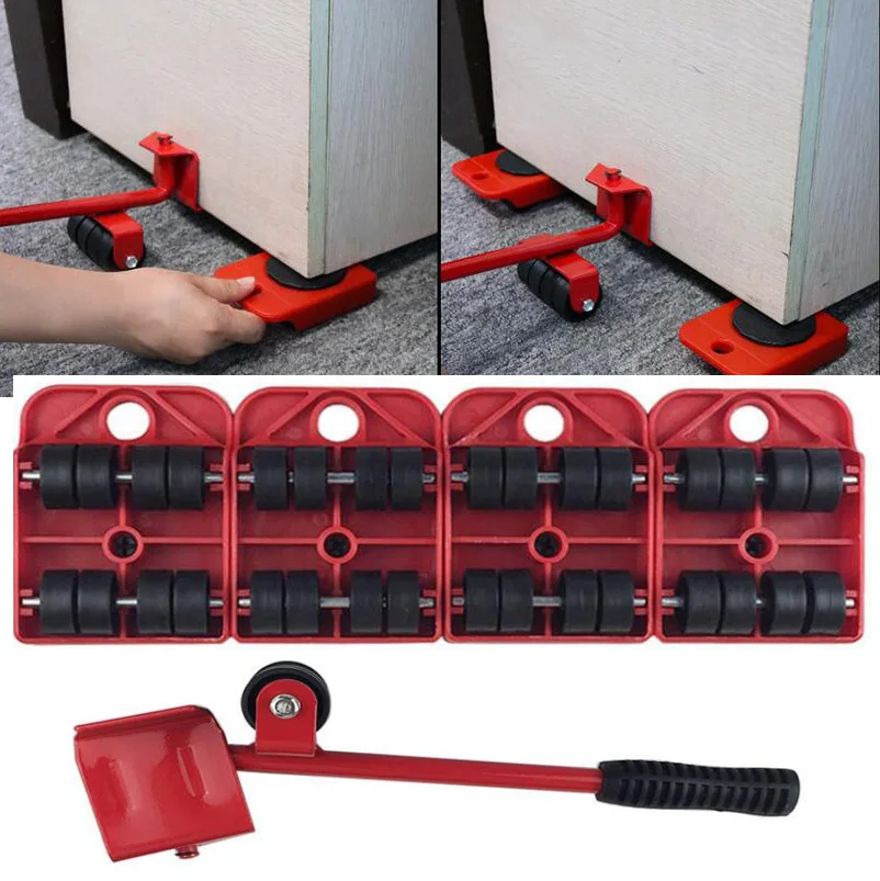 Durable Furniture Moving System With Lifter Tool And 4 Wheels Furniture
