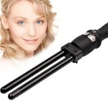 Профессиональные бигуди для волос 13 мм 2 Тройная плойка керамическая плойка для завивки палочка вьющиеся волосы двойная трубка гофрированные щипцы для завивки