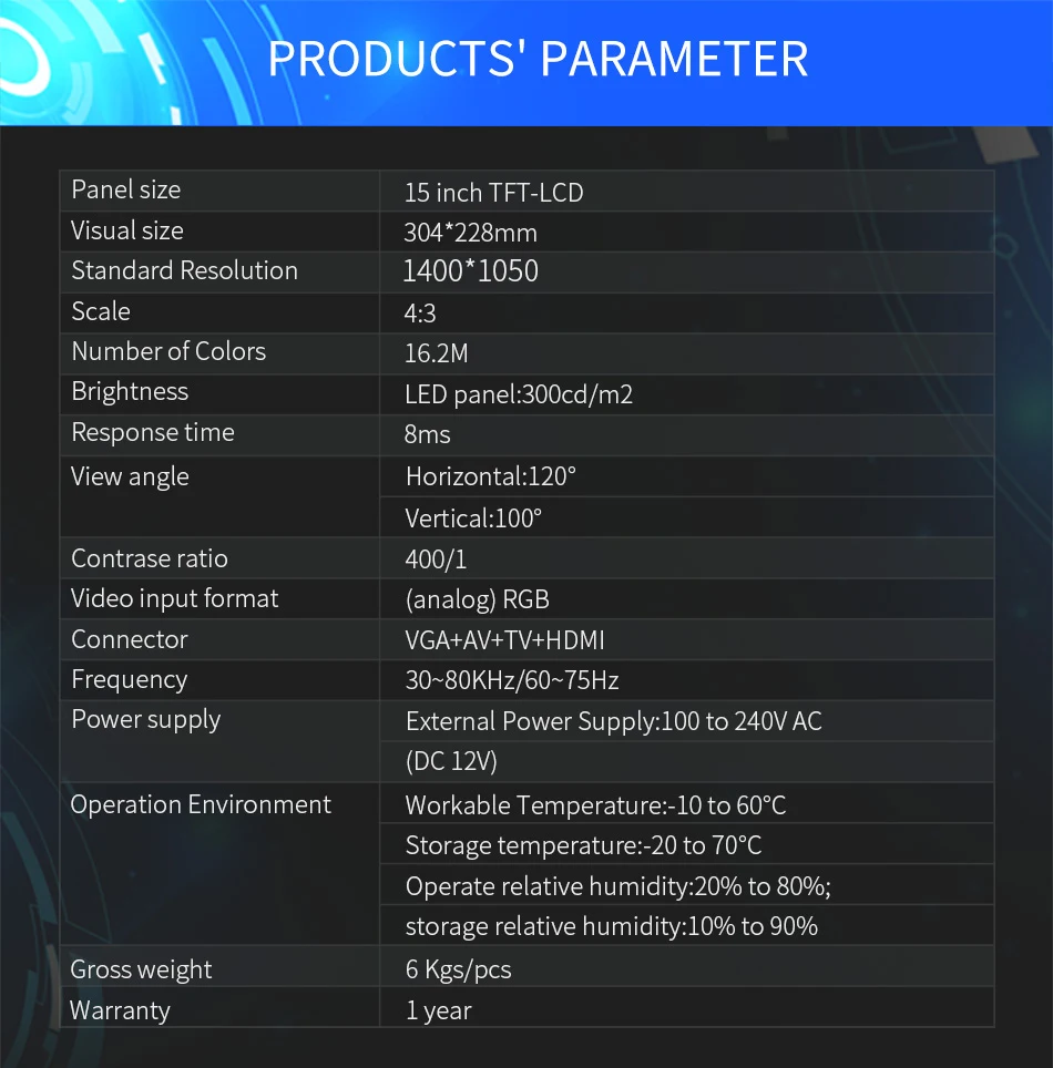 Новое поступление! Faismars 15 дюймов разрешение 1400*1050 TFT lcd-панель дисплей 1" стойка крепление промышленный монитор с VGA AV tv HDMI