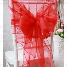 61 Цвет-2/3 50*200 см 100 шт. органзы Председатель Вытяжки/шапки/Sash Для Свадебное Event и вечеринки& дома и банкет Украшение текстильная