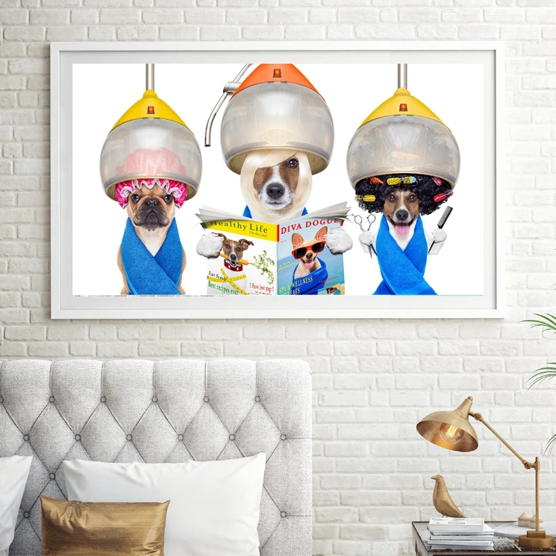Dogs Groomer Hairdresser Prints Wall Decor