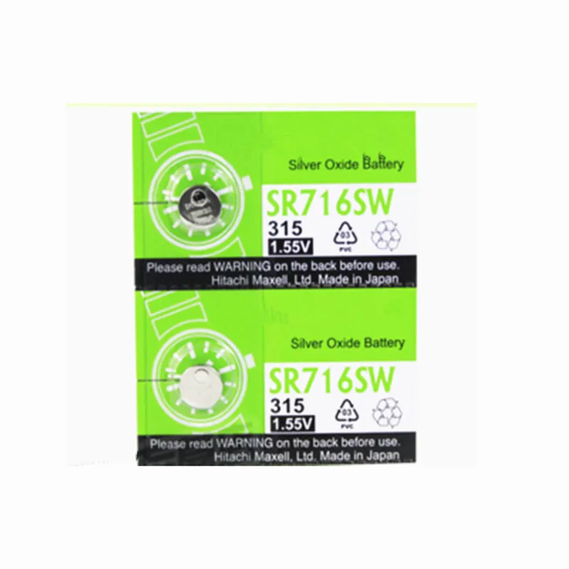 2X315 SR716 SR716SW EP2012 D315 сотового аккумулятора кнопочного типа оксида серебра для мужчин и женщин, женские детские часы Розничная карта
