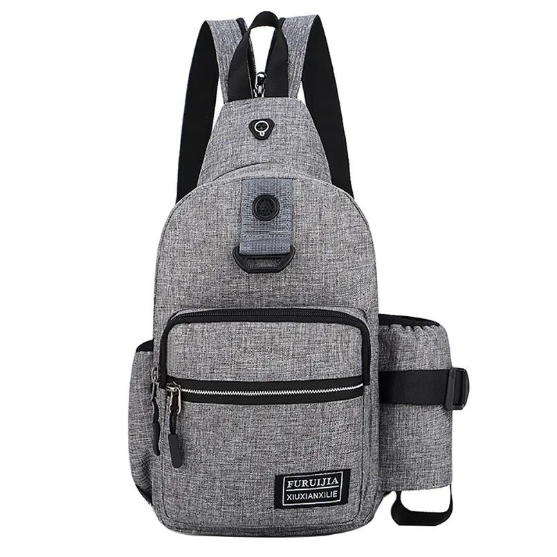 

Unisex Men/Women Oxford Cloth Chest Bag Wild Small Bag Fashion Pockets Running Bicycle Crossbody Chest Sling Bag Shoulder Bag