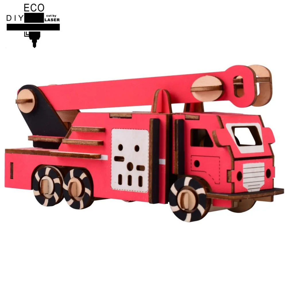 

Wood Fire Truck Model DIY 3D Assembly Kit Toys for Children/Young Learning & Education Hand-Made Three-dimensional jigsaw Puzzle
