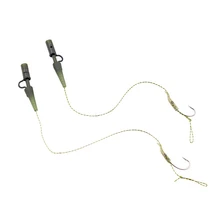 Bimoo 2 шт. предварительно связали Карп буровые установки крюк Размеры 2 4 6 с Привести Клип поворачивается волос установок грубой рыбалка снасти