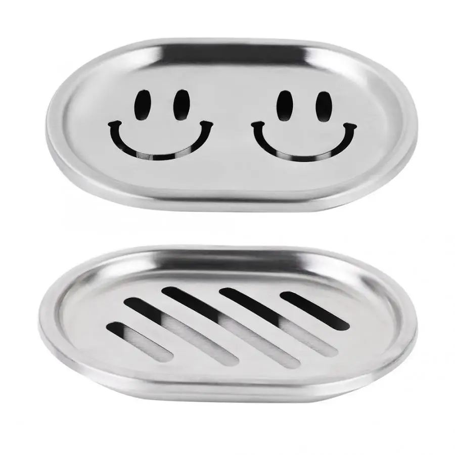 Soap Dish Stainless Steel Premium Soap Tray Kitchen and Bathroom Double Layers
