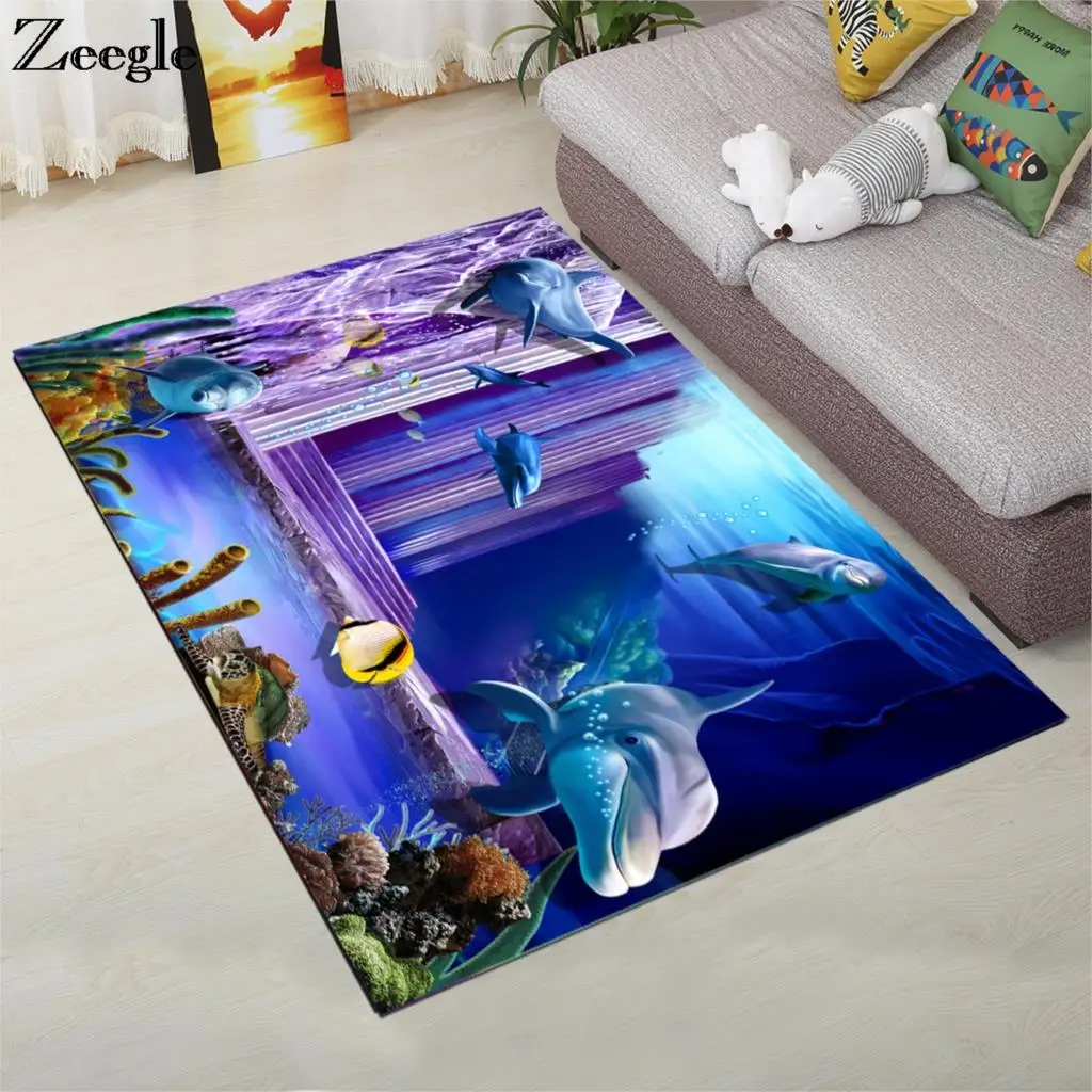 

Zeegle Kids Room Carpet Coffee Table Floor Rug Anti-slip Mats Bedroom Doormat Children's Rug Carpets For Living Room Outdoor Rug