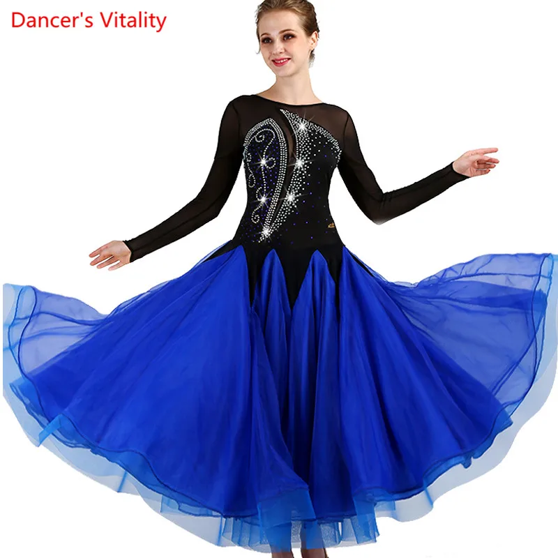 2018 Custom made Dance Rhinestone Sexy Senior Ballroom Dance Dress for
