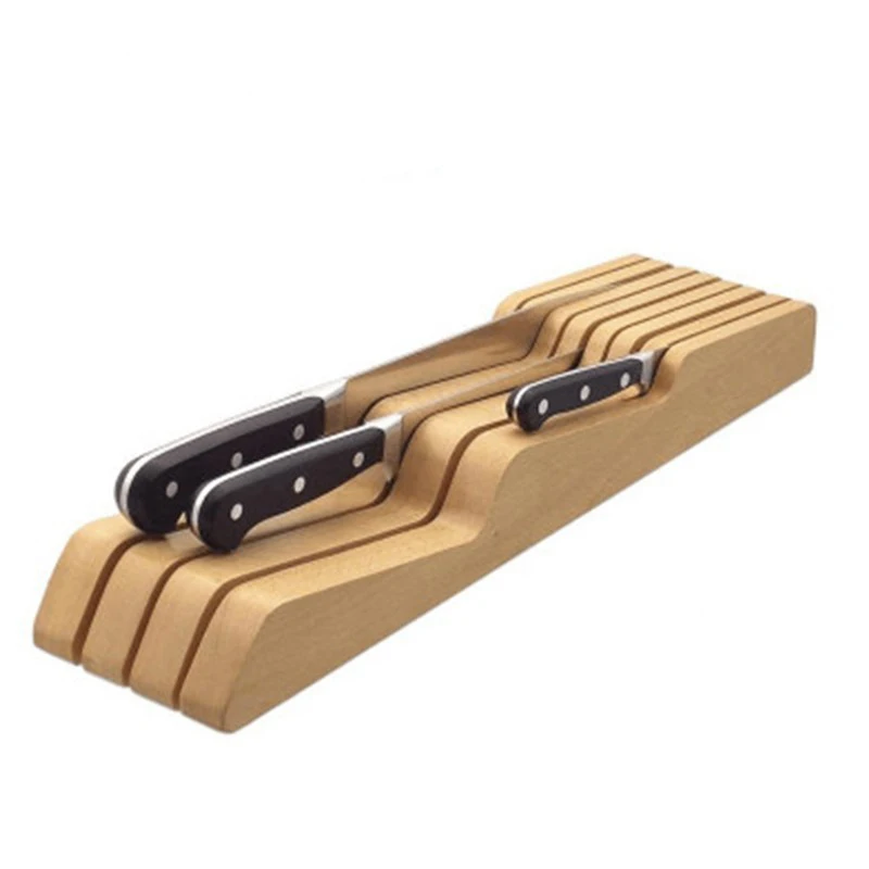 

Solid Wood Drawer Type Knife Holder Kitchen Knife Tool Storage Rack Tableware Display Stand Bracket And Storage Rack