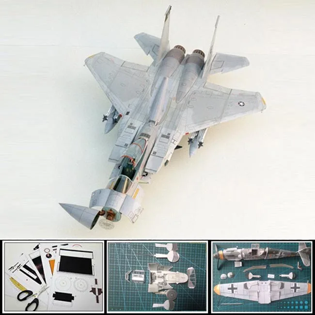 Бумажная модель самолета сша F-15 орел истребитель масштабе 1:32 60 см длиной