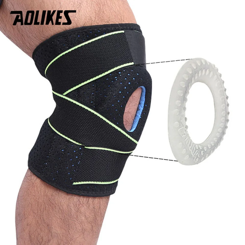 AOLIKES дышащие регулируемые эластичные спортивные поддерживающие ноги