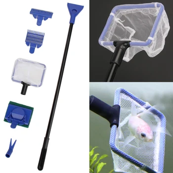 

Aquarium Tools 5Pcs/set Gravel Rake Algae Scraper for Aquarium Tank Cleaning Sponge Brush Pet Aquatic Cleaning Tools