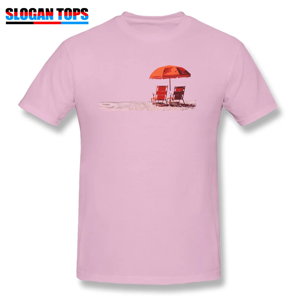 Round Collar beach 1778570_960_720 Pure Cotton Men Top T-shirts Personalized Short Sleeve Tees 2018 Hot Sale Geek T Shirt beach 1778570_960_720 pink