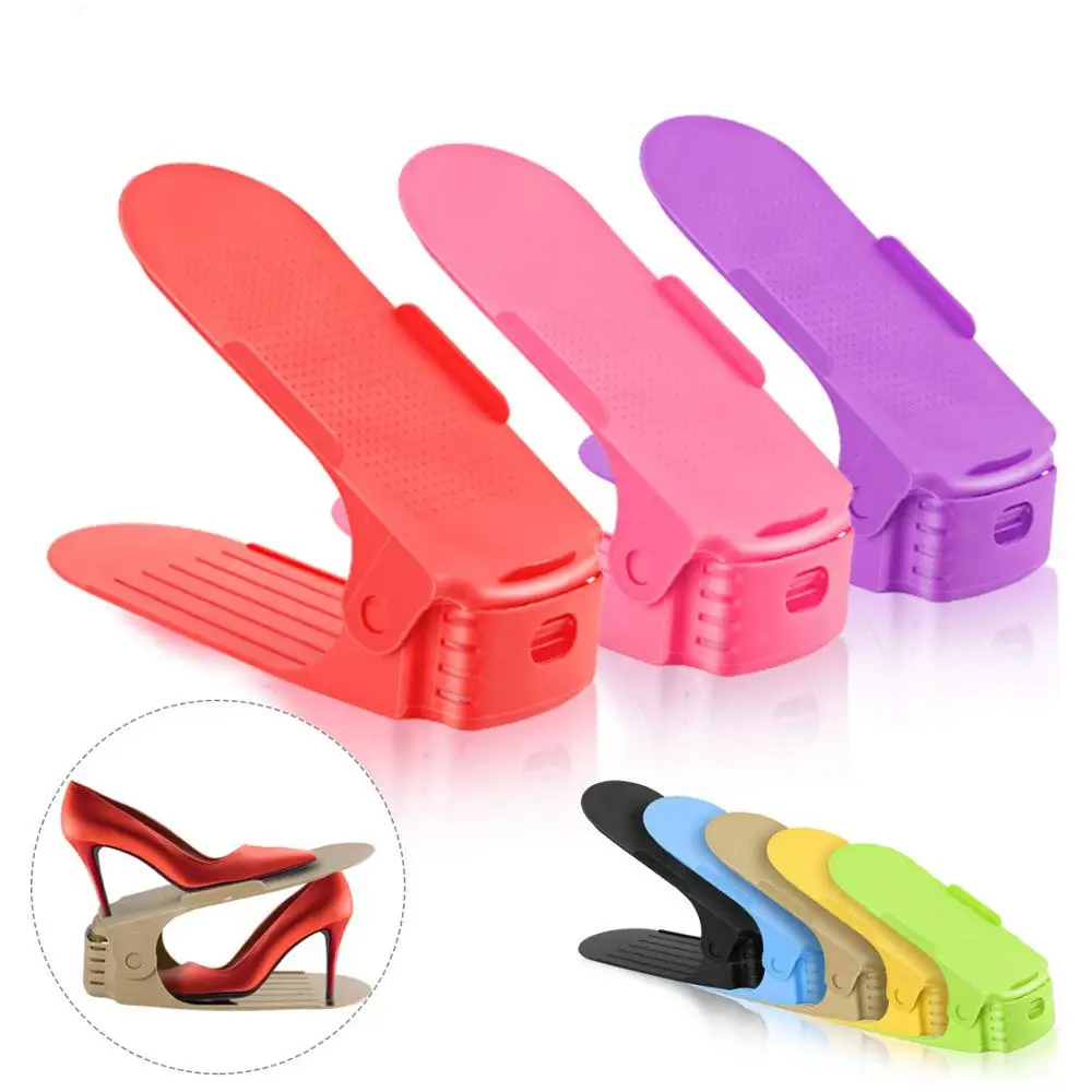 

Durable Adjustable Shoe Organizer Footwear Support Slot Space Saving Cabinet Closet Stand Shoes Storage Rack Shoebox