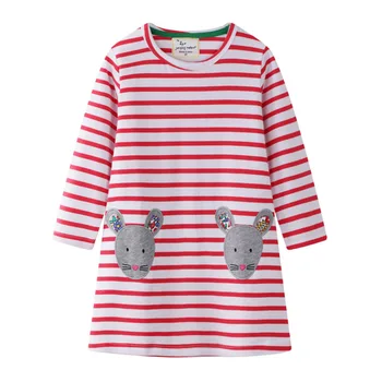 

Kids Clothes Baby Girl Spring Long Sleeve stripe party cute Dress Casual Children Clothes