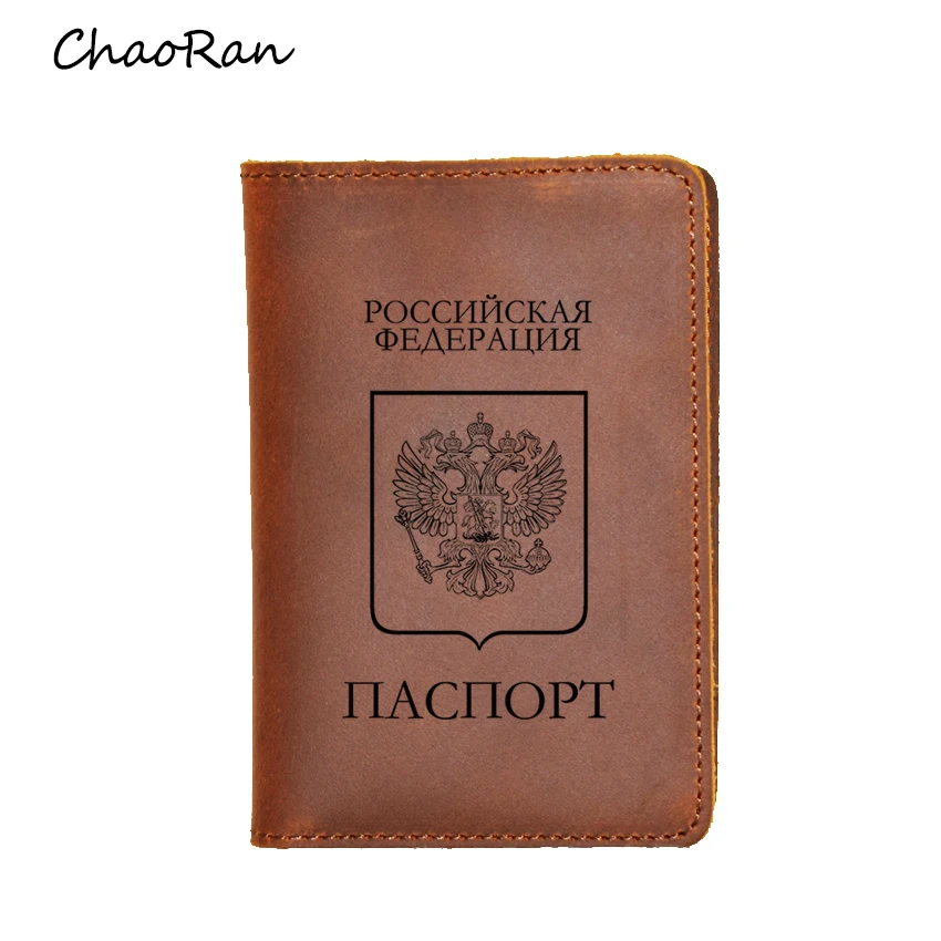 

Russian Passport Holder Women Fashion Travel Passport Wallet Real Leather Luxury Card organizer Men Passport Card Holder