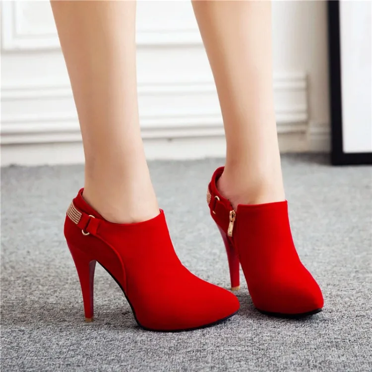 

Big Size 11 12 13 14 15 16 17 ladies high heels women shoes woman pumps Water drill pointed high heel shoes