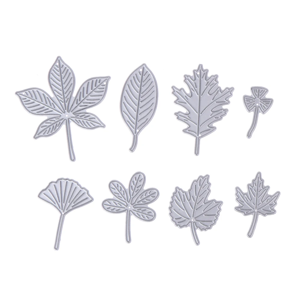 

8Pcs/Set Metal Leaves Cutting Dies Stencils For DIY Scrapbooking Embossing Decor Craft Card Hand Craft