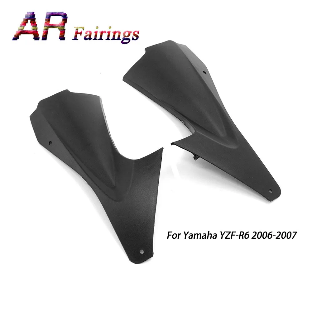 

1 Pair Motorcycle Accessories Fairing Air Duct Side ABS Cover Unpainted Frames Black For Yamaha YZF-R6 YZF R6 2006 2007 06 07
