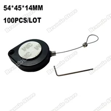 100 шт/партия выдвижной экран Безопасности стальная протяжная коробка для кабеля для электронных продуктов Противоугонный держатель моталки для сотового телефона