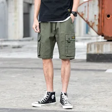Idopy мужские Повседневное в Стиль карго шорты прямое длины до колена подходит несколькими карманами летние шорты для мужчин M-5XL
