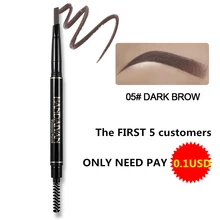 HANDAIYAN 1 шт. вращающийся треугольный карандаш для бровей, двухсторонний карандаш для бровей, Водостойкий карандаш для бровей, стойкий макияж TSLM2