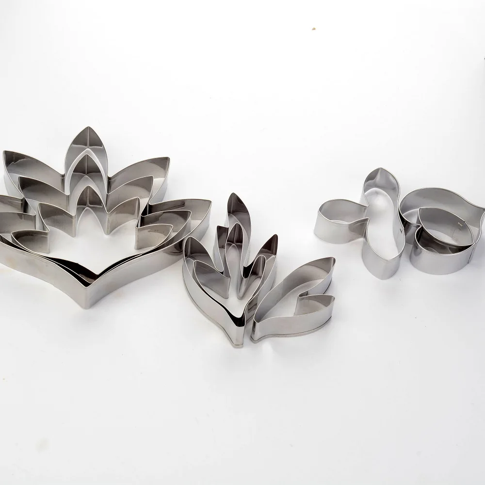 

Stainless Steel Peony Flower Leaf Biscuit Fondant Cake Cookie Cutter Baking Mold